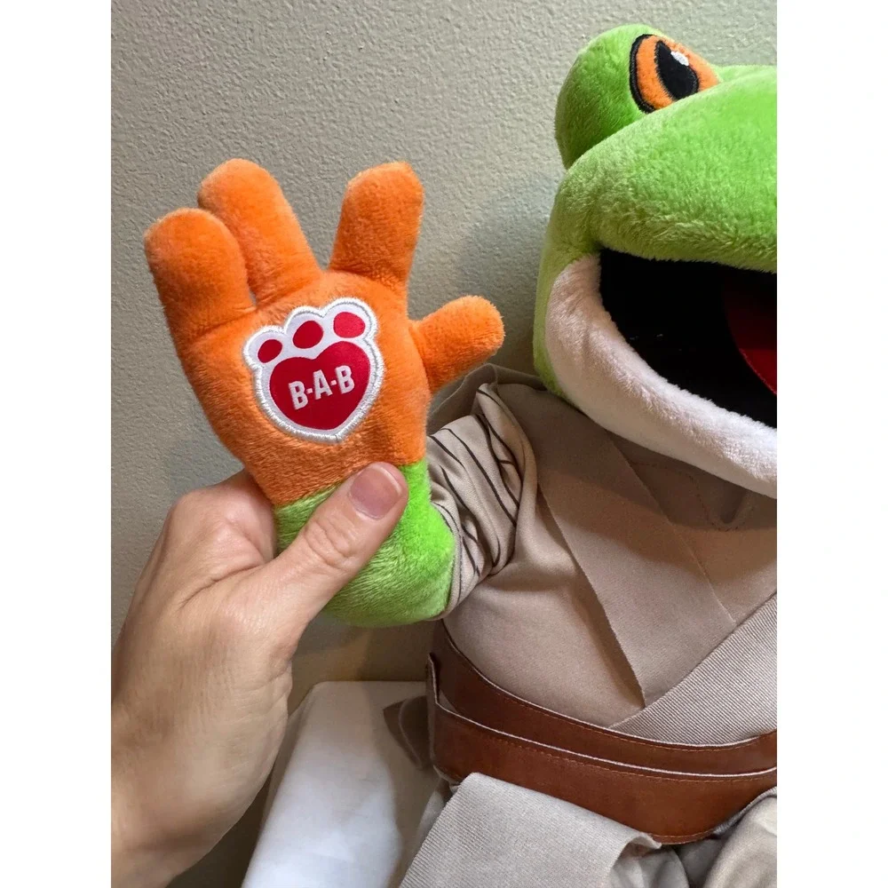 Build-A-Bear Star Wars Jedi Frog Plush Green Orange 18 inch Stuffed Animal Toy